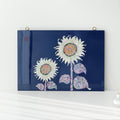 Najeonchilgi Sunflower Wall Mounted Mother of Pearl Frame (Blue)