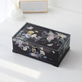 Masterpiece Najeonchilgi Flower Painted Flowers 2-Tier Mother of Pearl Jewelry Box, 30 cm