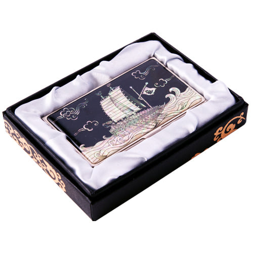 Najeon Chilgi Mother of Pearl Business Card Case — Tortoise - OF0106