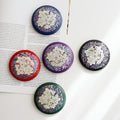 Najeonchilgi Round Vivid Mother of Pearl Hand Mirror (Flower)