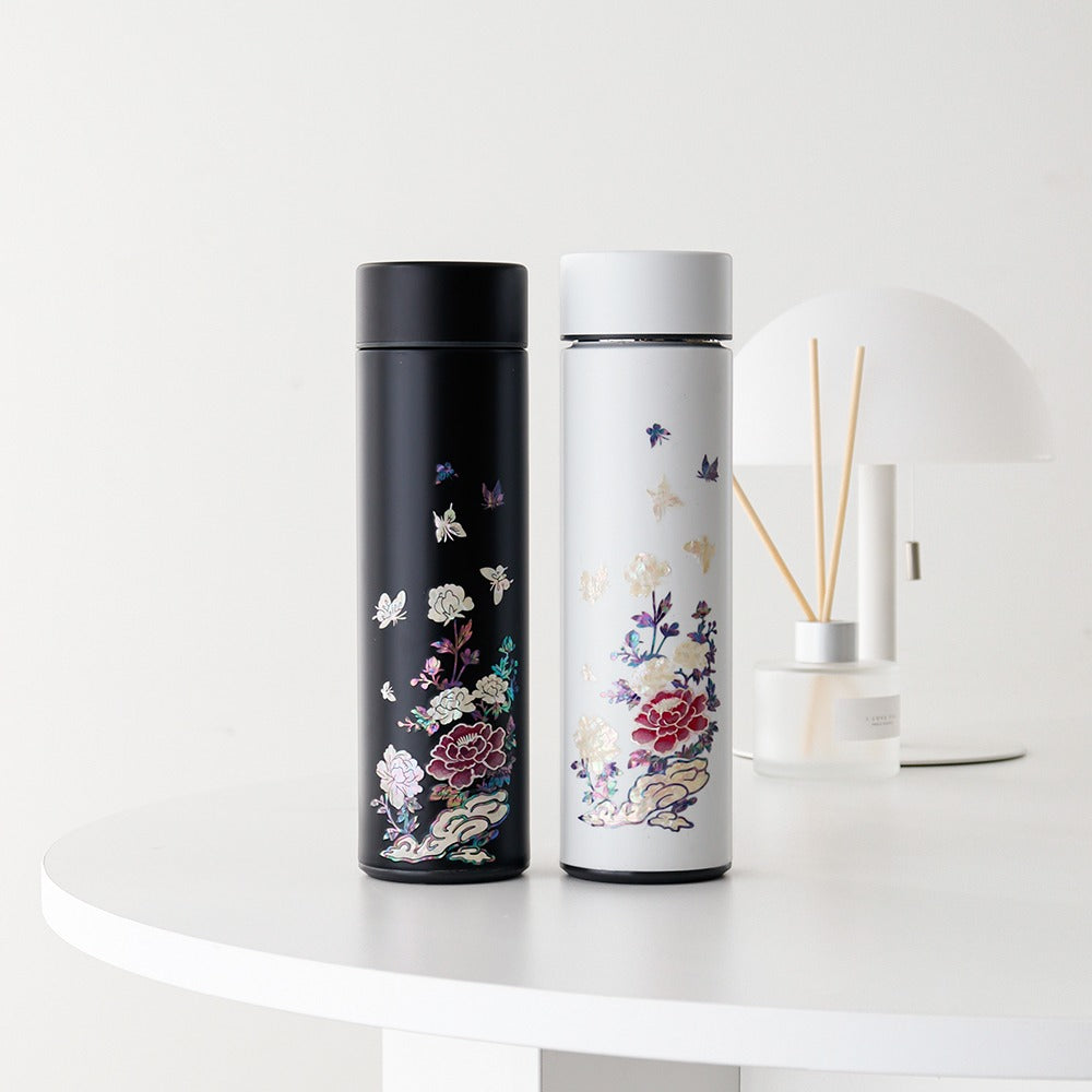 Najeonchilgi Peony Garden Stainless Steel Mother of Pearl Tumbler 500ml