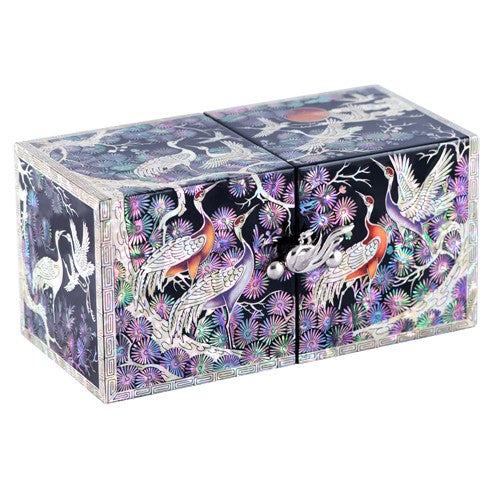 Crane & Pine PhoenixRing Double Lidded Jewelry Box (Black) - by Yoo Chang-geun
