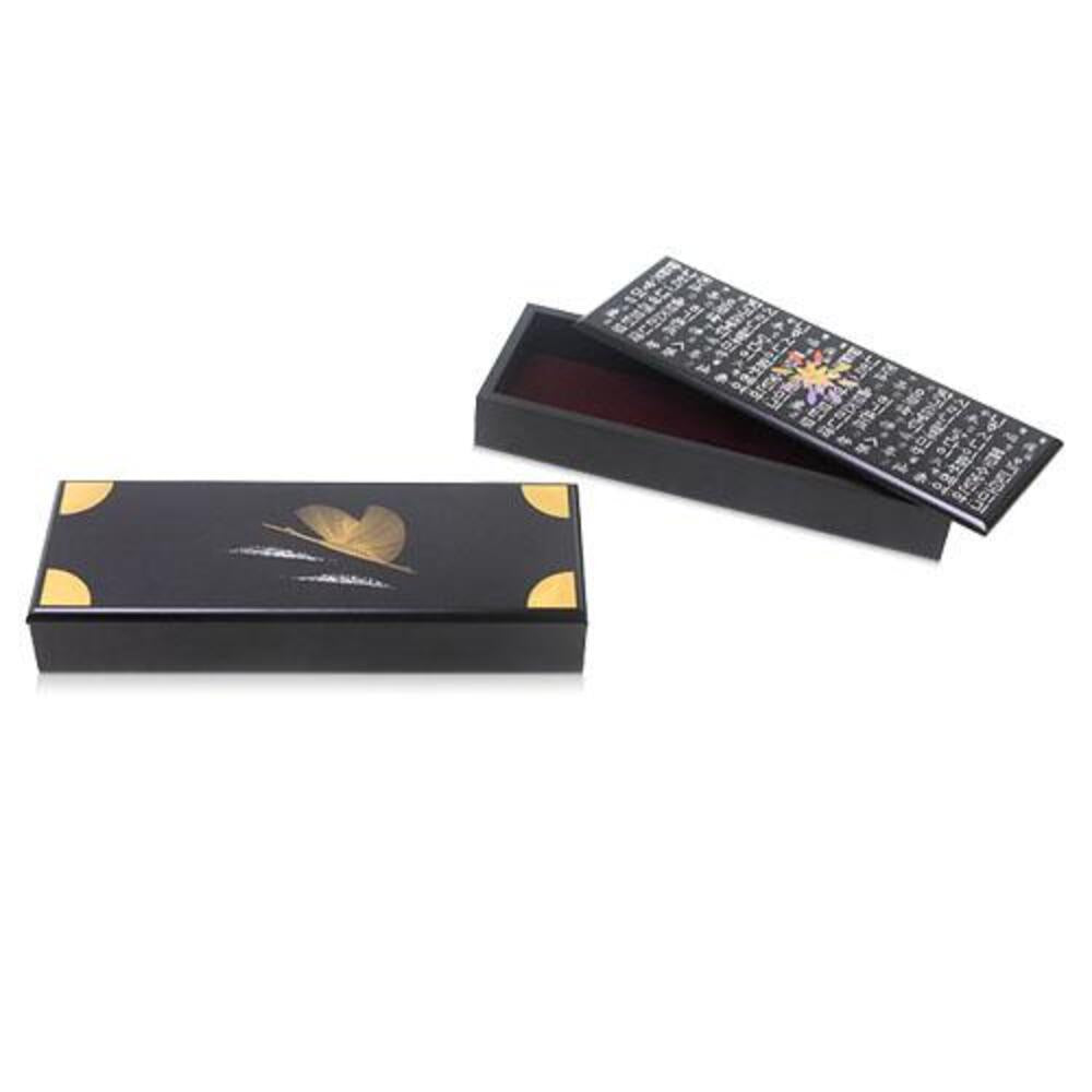 Gold & Silver Thread Wood Carved Pen Case (Crane Hangul)