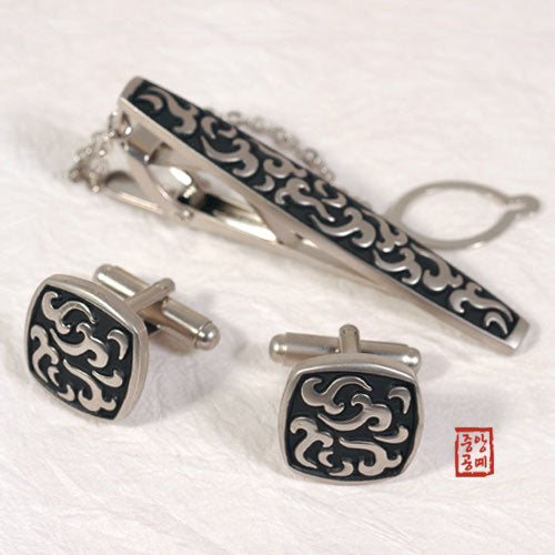Tie Pin, Cufflinks & Brooch — Cloud - LV0169