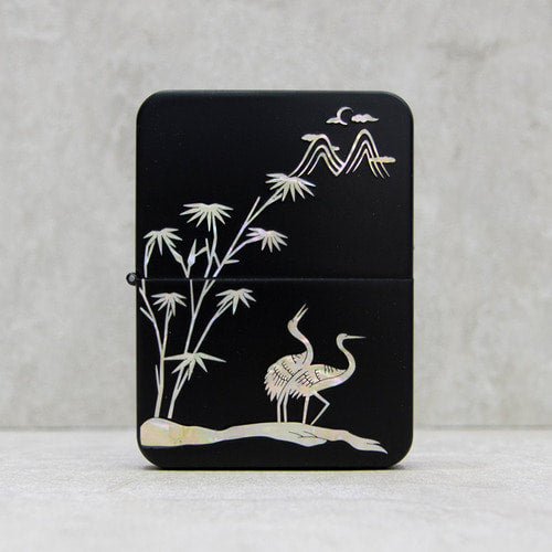 Nail Clipper Set — Double Cranes (Black) - LV0137