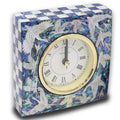 Najeon Chilgi Mother of Pearl Desk Clock — Crane Pattern (Symbol of Longevity) - DE0124
