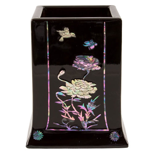 Najeon Chilgi Mother of Pearl Pen & Pencil Holder — Peony - OF0044