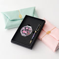 ★ Bojagi ★ Najeonchilgi Mother of Pearl Round Hand Mirror Mother of Pearl Pen 2 Bell Set Korean Traditional