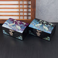 Hanji Base Jewelry Box (Magnolia, Pair of Crane Motif) - Red, Black, Blue, Purple