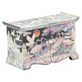 Crane & Pine (Black) Roof Tile Double Lidded Jewelry Box - Oh Myung-ho