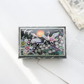 Masterpiece Najeon Rounded Pine & Crane Black Business Card Case