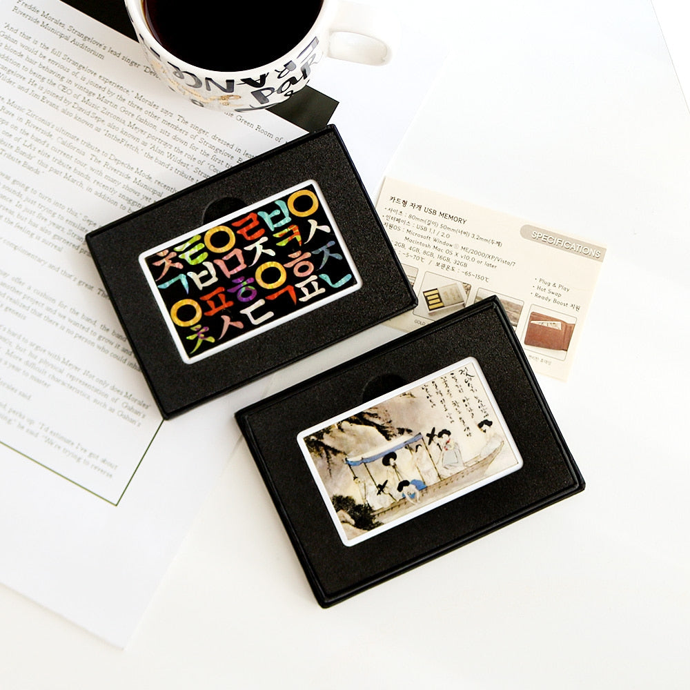Najeonchilgi Card Type Mother of Pearl USB 16GB Korean