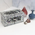 Premium Najeonchilgi Lacquerware Ten Symbols of Longevity Oval Border Double Lidded Mother of Pearl Jewelry Box