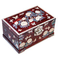 PeonyButterfly Hanji 2-Tier Mother of Pearl Jewelry Box (Red) - Oh Myung-ho