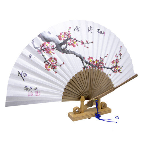 Hanji Traditional Fan — Plum Blossom - FN0096