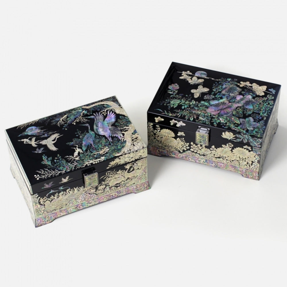Masterpiece Najeonchilgi Large 3-Tier Mother of Pearl Jewelry Box Yedan Wedding Gift Box, 24 cm