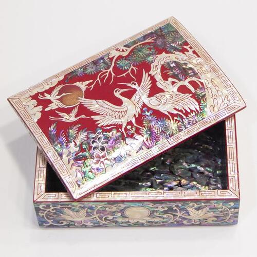 Najeon Chilgi Mother of Pearl Business Card Holder — Pine & Crane by 오명호 - OF0009