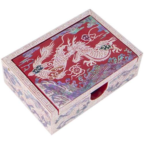 Najeon Chilgi Mother of Pearl Business Card Holder — Dragon by 오명호 - OF0013