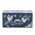 Hanji Butterfly Double Lidded Jewelry Box (Blue) - Oh Myung-ho Medium