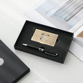 2-Piece Set: Gold Metal Business Card Najeon Gift Pen