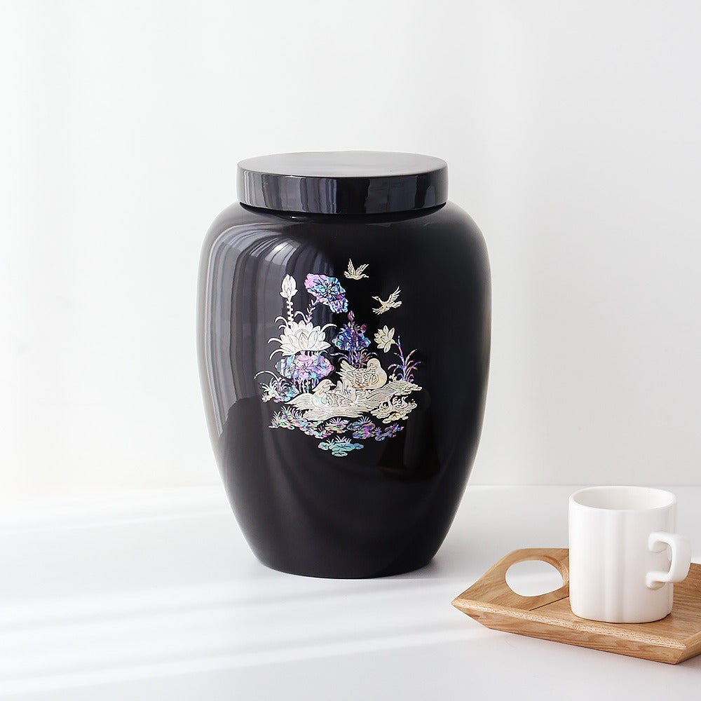 Najeonchilgi Lotus Mandarin Duck Bamboo Mother of Pearl (Interior Ottchil Lacquer) 4kg
