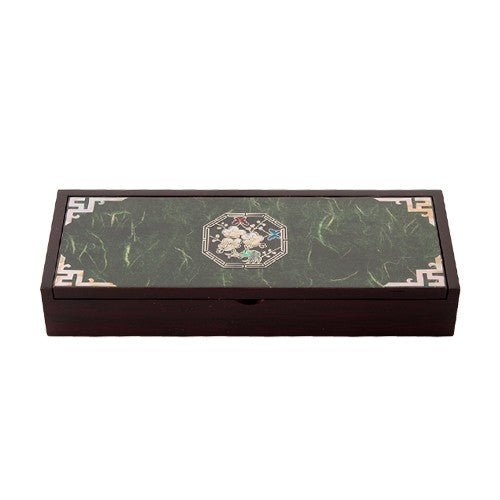 Najeon Chilgi Mother of Pearl Pen & Pencil Holder — Plum Blossom (Green) - OF0032