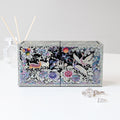 Masterpiece New Double-Lidded Golden Pheasant Large Black Mother of Pearl Jewelry Box