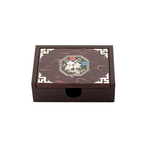 Najeon Chilgi Mother of Pearl Business Card Holder — Plum Blossom (Green) - OF0018