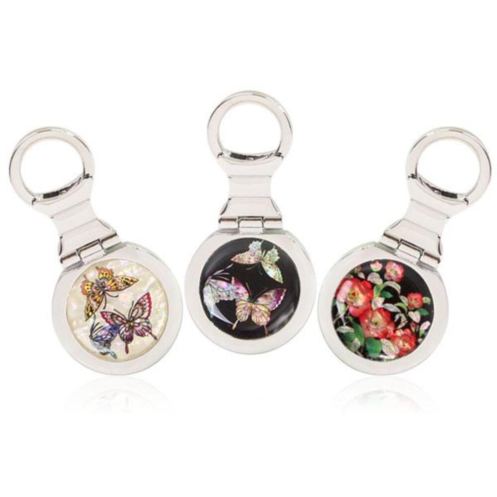 Metal Najeon Keyring (Round Butterfly)