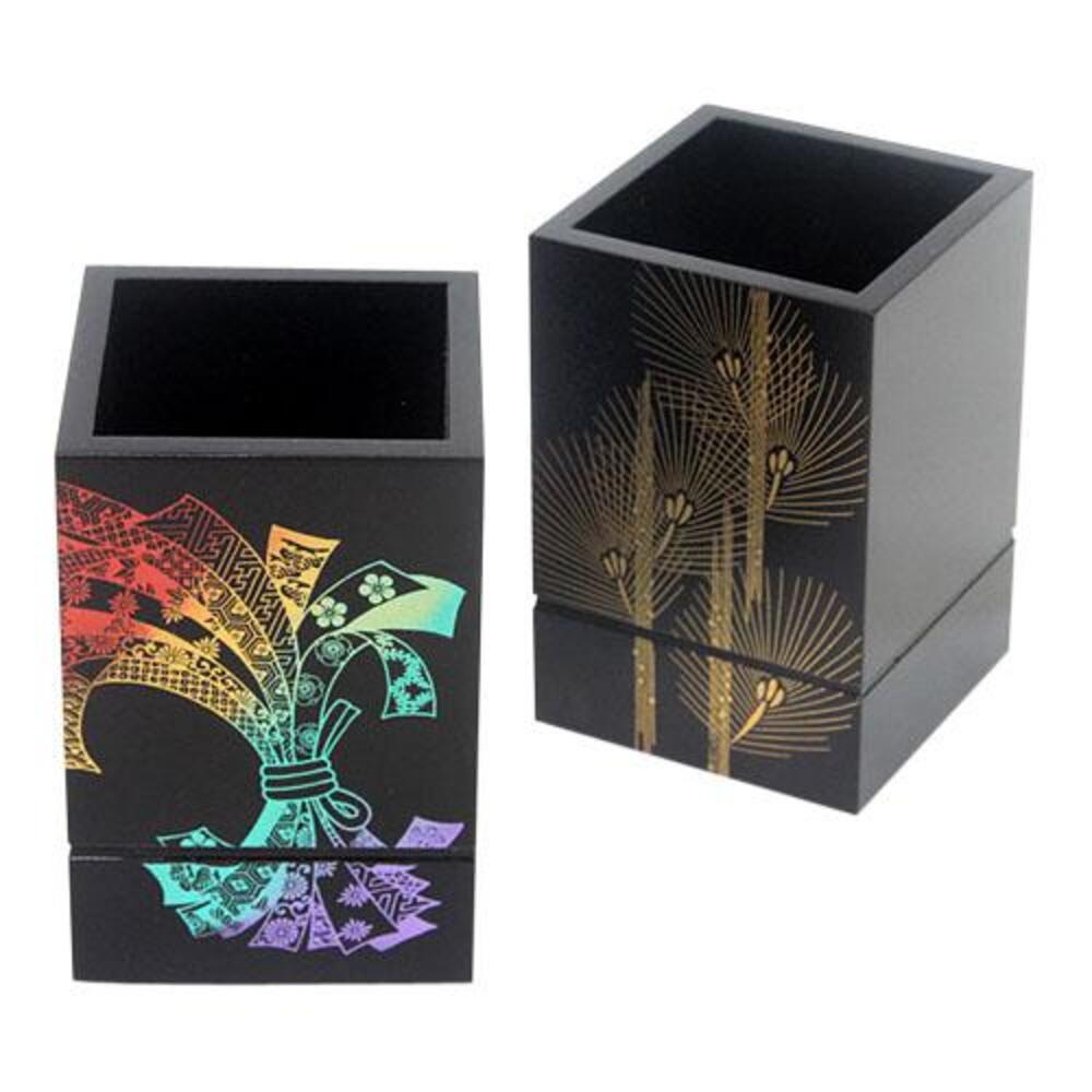 Gold & Silver Thread Wood Carved Pen Holder (Pattern)