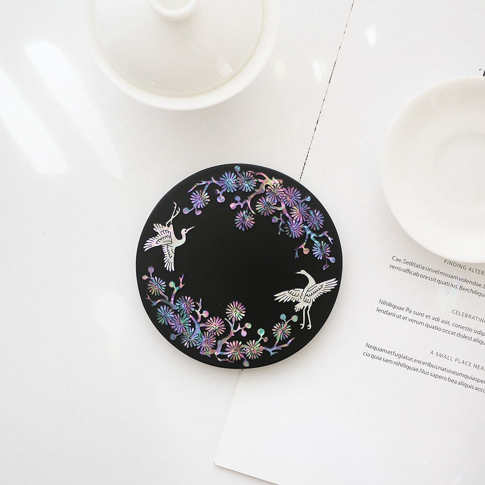 Najeonchilgi Round Mother of Pearl Coaster 1p