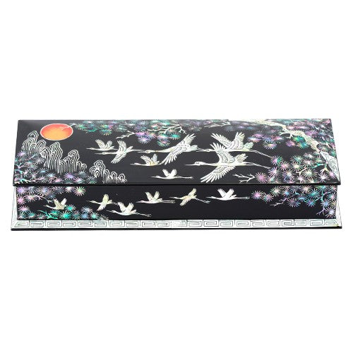 Small Najeon Chilgi Mother of Pearl Pen & Pencil Holder — Pine - OF0034