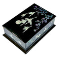 Najeon Chilgi Mother of Pearl Business Card Holder — Pine & Crane (Black) - OF0006