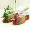 Traditional Wood Carved Mandarin Duck Set (Large) Wood Carved Box Wedding Pyebaek