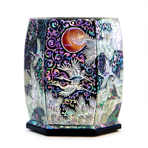 Najeon Chilgi Mother of Pearl Pen & Pencil Holder — Pine & Crane - OF0053