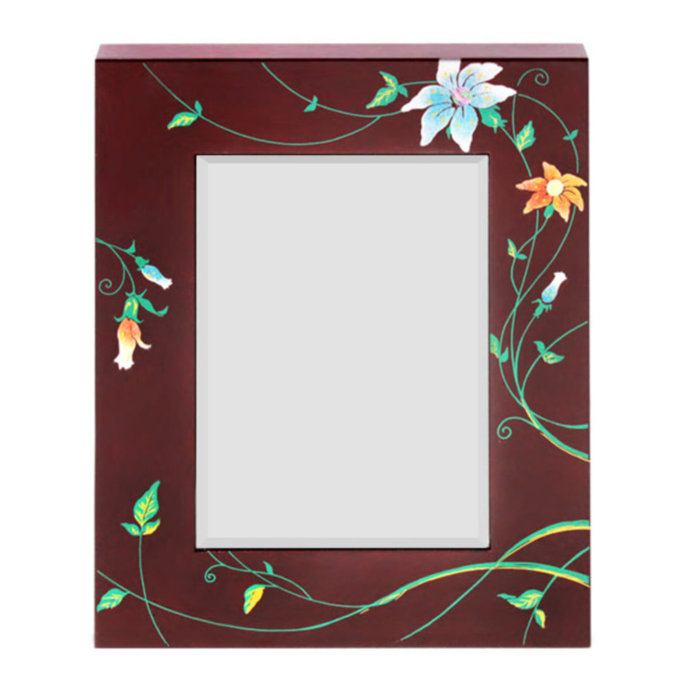 Gold & Silver Thread Desk Dragon Mirror Flower