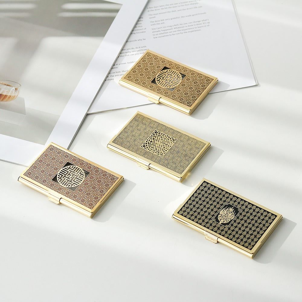 Premium Metal Glossy Gold Business Card Case