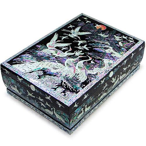 Najeon Chilgi Mother of Pearl Document & Memo Box — Sipjangsaeng - OF0219