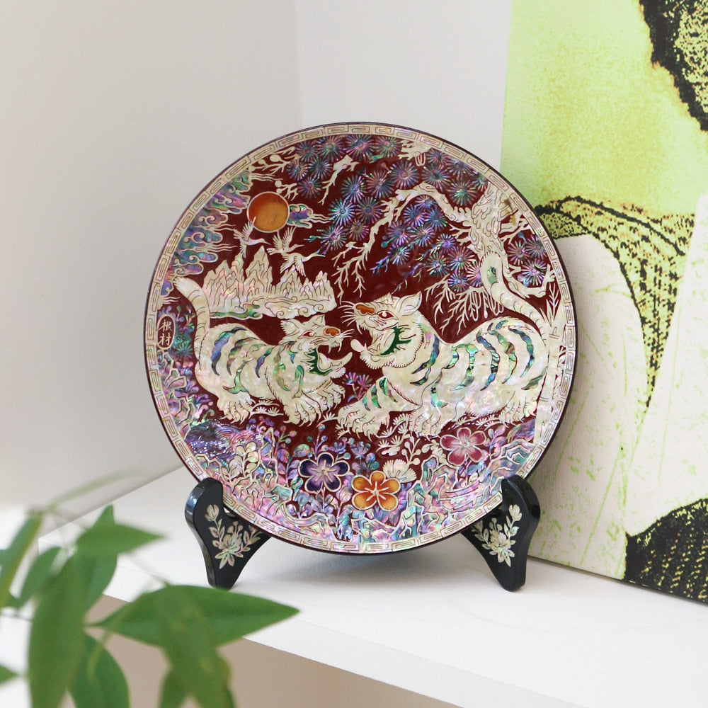 Masterpiece Najeon Tiger Mini Tray (Master Artisan Kim Young-man)