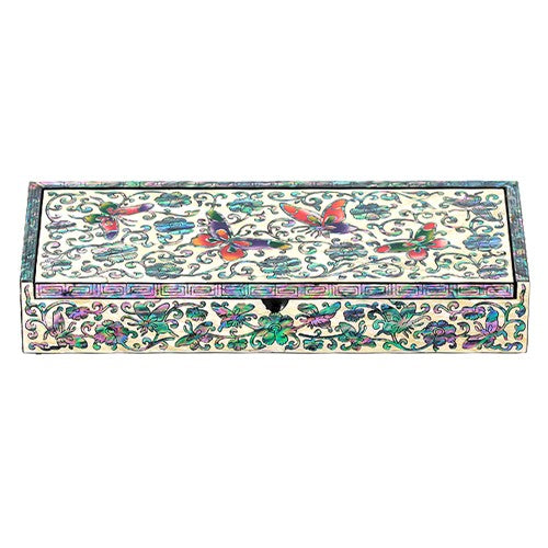 Najeon Chilgi Mother of Pearl Pen & Pencil Holder — Peony by 오명호 - OF0027