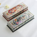 Korean Red Najeonchilgi Pine & Crane Peony Mother of Pearl Pen Case Traditional
