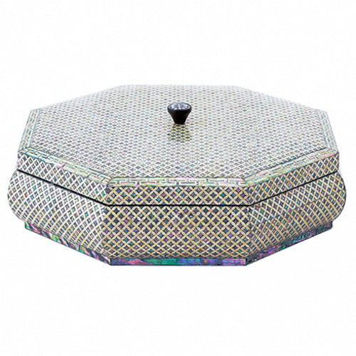 Seven Treasures Motif (Diamond) Pattern Nine-Compartment Box - by Park In-ho