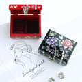 Mother of Pearl Rounded Mini Najeon Jewelry Box (Butterfly Peony) Jewelry Box Keepsake Ring Box, 11 cm