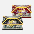 Masterpiece Najeon Gold-Trimmed Peony Roof-Tile Business Card Case (Master Artisan Kim Yong-gwan)