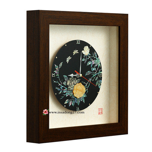 Large Najeon Chilgi Mother of Pearl Picture Frame — Peony - DE0095