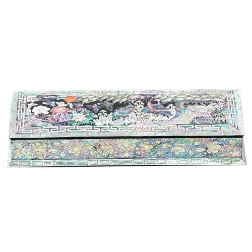 Najeon Chilgi Mother of Pearl Pen & Pencil Holder — Pine & Crane - OF0058