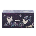 Hanji Butterfly Double Lidded Jewelry Box (Purple) Medium
