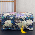 Peony Flower Blue Mother of Pearl Panel 2-Tier Jewelry Box (Large) - by Park In-ho