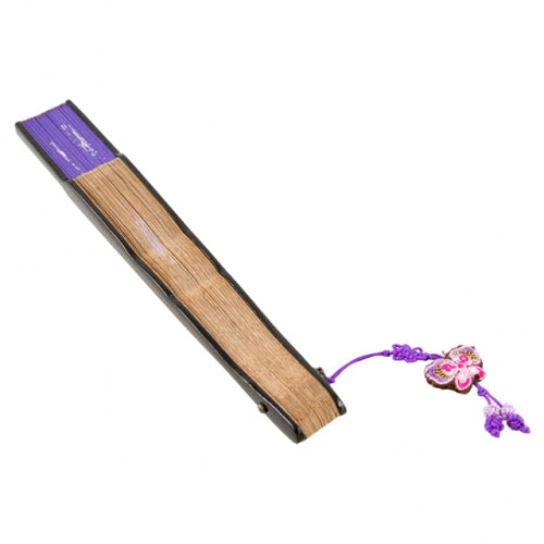 Silk & Ramie Hand Fan (Purple) - FN0067