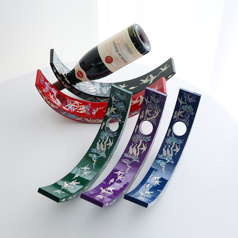 Najeonchilgi Pine & Crane Vivid Mother of Pearl Wine Holder